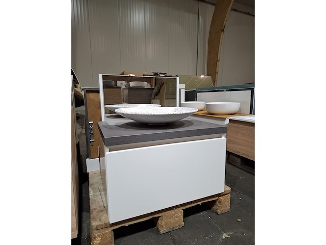 Badmeubel mat wit - afbeelding 1 van  15