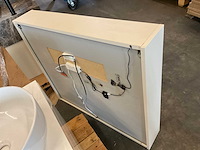Badmeubel met natuursteen wasbak en spiegelkast 60 cm - afbeelding 3 van  11