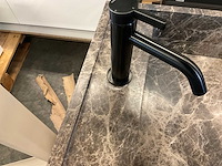 Badmeubel met natuursteen wasbak en spiegelkast 60 cm - afbeelding 10 van  11