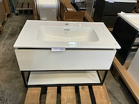 Badmeubel met spiegel (80x45x52 cm) - afbeelding 2 van  4