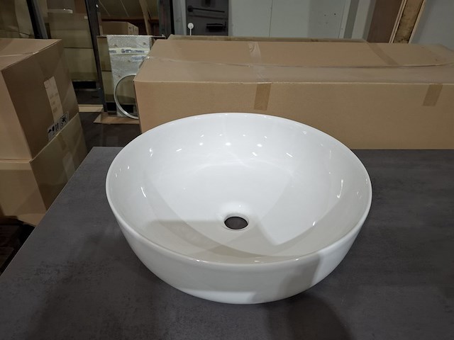 Badmeubel met waskom, eiken - afbeelding 3 van  12