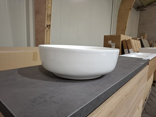 Badmeubel met waskom, eiken - afbeelding 4 van  12