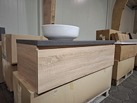 Badmeubel met waskom, eiken - afbeelding 5 van  12