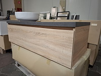 Badmeubel met waskom, eiken - afbeelding 6 van  12