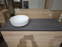 Badmeubel met waskom, eiken - afbeelding 11 van  12