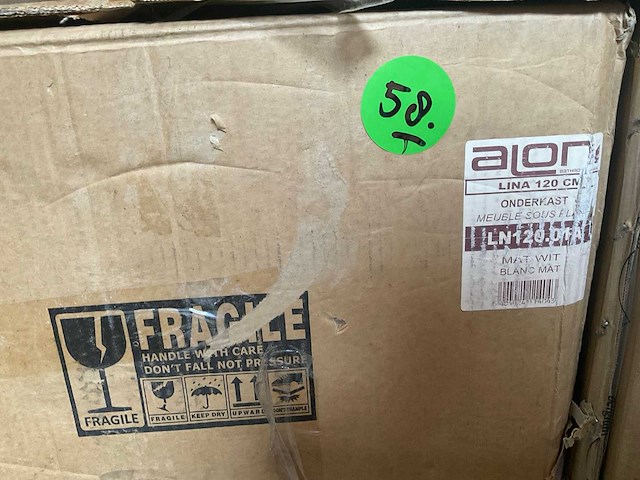 Badmeubel module 2 delig 120 cm mat wit - afbeelding 2 van  2
