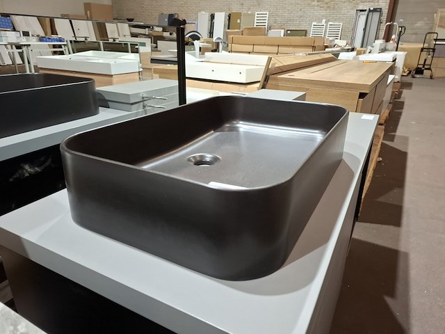 Badmeubel primabad, mat zwart/mat grijs - afbeelding 2 van  14