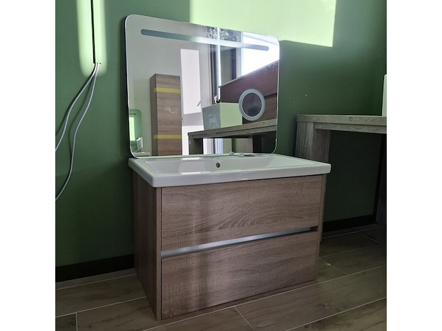 Badmeubel sanox, como, grijs eiken - afbeelding 4 van  11