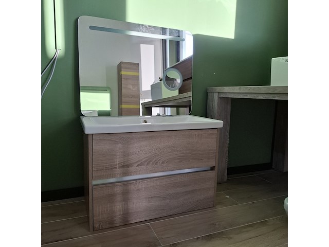 Badmeubel sanox, como, grijs eiken - afbeelding 5 van  11