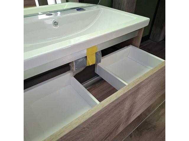 Badmeubel sanox, como, grijs eiken - afbeelding 9 van  11