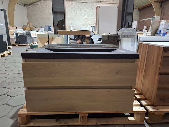 Badmeubel solution 100, smoked oak - afbeelding 1 van  13