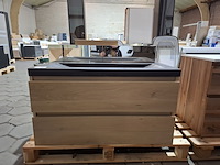 Badmeubel solution 100, smoked oak - afbeelding 1 van  13