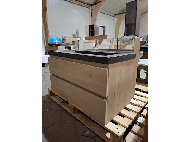 Badmeubel solution 100, smoked oak - afbeelding 6 van  13