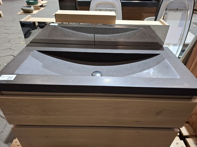 Badmeubel solution 100, smoked oak - afbeelding 13 van  13