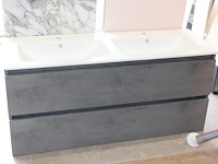 Badmeubel v.v. 2 laden en dubbele waskom duravit. afmeting 130 x 49 x 58 cm. - afbeelding 1 van  3