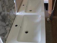 Badmeubel v.v. 2 laden en dubbele waskom duravit. afmeting 130 x 49 x 58 cm. - afbeelding 2 van  3