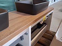 Badmeubel, wave design, glans wit - afbeelding 4 van  12