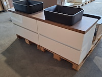 Badmeubel, wave design, glans wit - afbeelding 1 van  12