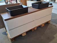 Badmeubel, wave design, glans wit - afbeelding 5 van  12