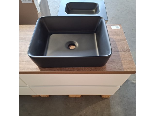 Badmeubel, wave design, glans wit - afbeelding 8 van  12