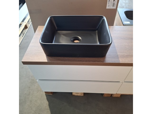 Badmeubel, wave design, glans wit - afbeelding 9 van  12