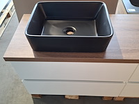 Badmeubel, wave design, glans wit - afbeelding 9 van  12