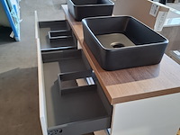 Badmeubel, wave design, glans wit - afbeelding 10 van  12