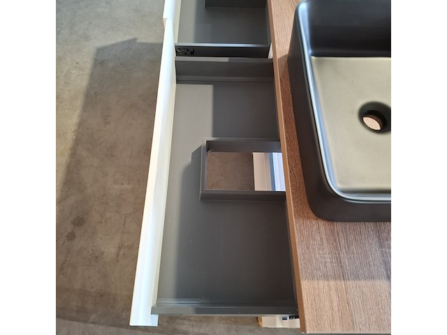 Badmeubel, wave design, glans wit - afbeelding 11 van  12