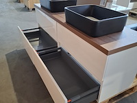 Badmeubel, wave design, glans wit - afbeelding 12 van  12