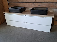 Badmeubel, wave design, glans wit - afbeelding 1 van  9