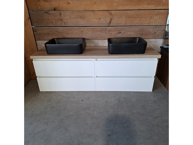 Badmeubel, wave design, glans wit - afbeelding 2 van  9