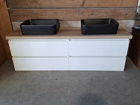 Badmeubel, wave design, glans wit - afbeelding 2 van  9