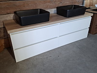 Badmeubel, wave design, glans wit - afbeelding 3 van  9