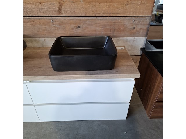 Badmeubel, wave design, glans wit - afbeelding 5 van  9