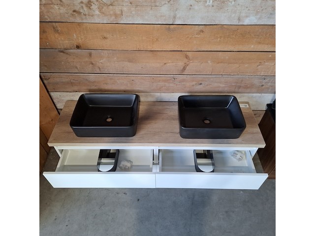 Badmeubel, wave design, glans wit - afbeelding 8 van  9