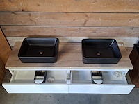 Badmeubel, wave design, glans wit - afbeelding 8 van  9