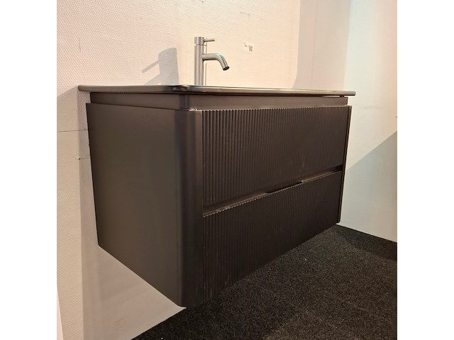 Badmeubel wd, mat zwart 3d front - afbeelding 11 van  16