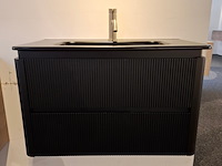 Badmeubel wd, mat zwart 3d front - afbeelding 9 van  14