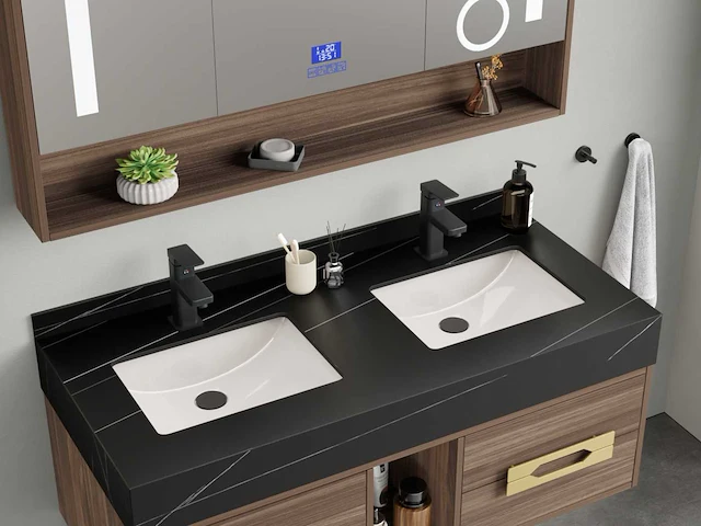 Badmeubelset - melamine, mdf, metaal - vonato - 0 - ardène 120 - afbeelding 2 van  5