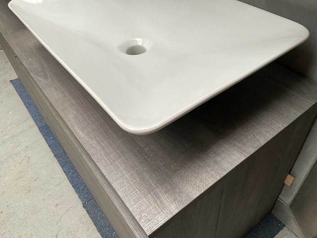 Badmeubelset 140cm oergrijs/quartz zwart softclose - afbeelding 3 van  4