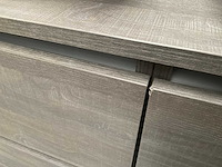 Badmeubelset 140cm oergrijs/quartz zwart softclose - afbeelding 4 van  4
