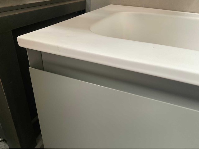 Badmeubelset met solidsurface wastafel en kraan 120x46cm - afbeelding 1 van  4