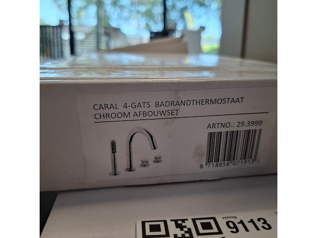 Badrandthermostaat, wiesbaden, caral, chroom - afbeelding 1 van  3