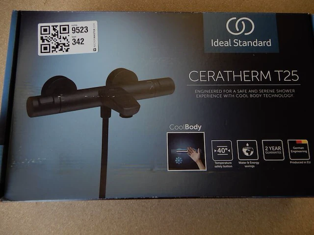 Badthermostaatkraan, ceratherm t25, mat zwart - afbeelding 1 van  3