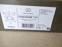Badthermostaatkraan, ideal standard, ceratherm t 125, mat zwart - afbeelding 2 van  3