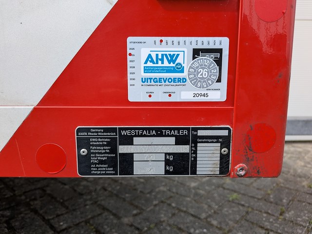 Bagagewagen, westfalia, 1161d1, incl. inhoud - afbeelding 5 van  20