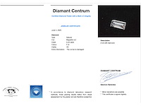 Baguette geslepen diamant 0.23 carat gecertificeerd - afbeelding 3 van  3