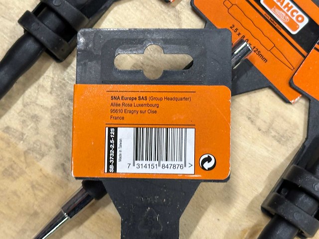 Bahco - partij drevels - sb-3732 2,5x8x125mm (40x) - afbeelding 4 van  5