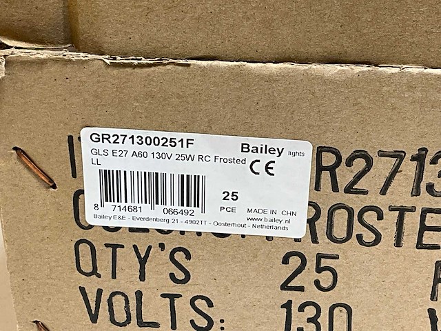 Bailey lichtbron 25w e27 (25x) - afbeelding 5 van  5