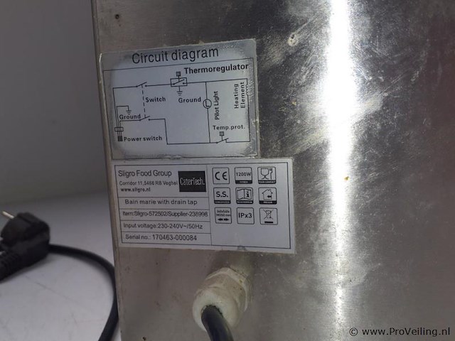 Bain marie bain marie with drain tap - afbeelding 6 van  7